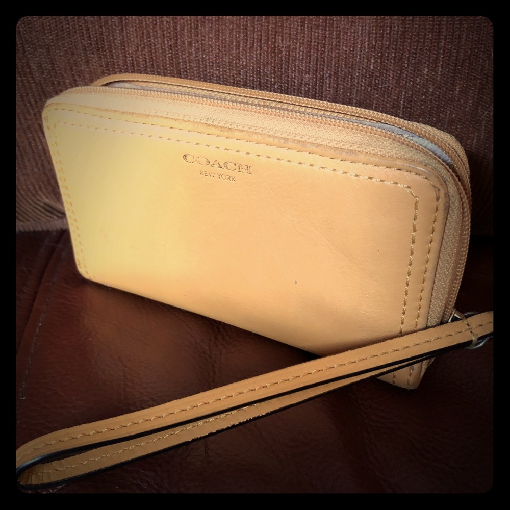 Coach New York Mustard wristlet